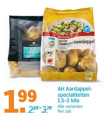 Aanbiedingen Ah aardappelspecialiteiten - Huismerk - Albert Heijn - Geldig van 27/11/2017 tot 03/12/2017 bij Albert Heijn