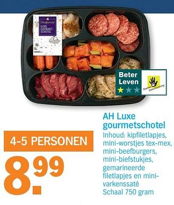 Aanbiedingen Ah luxe gourmetschotel - Huismerk - Albert Heijn - Geldig van 27/11/2017 tot 03/12/2017 bij Albert Heijn