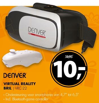 Aanbiedingen Denver virtual reality bril vrc-22 - Denver - Geldig van 26/11/2017 tot 03/12/2017 bij Expert