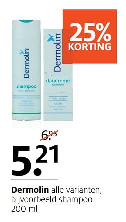 Aanbiedingen Dermolin shampoo - Dermolin - Geldig van 27/11/2017 tot 03/12/2017 bij Etos