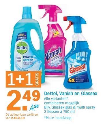 Aanbiedingen Glassex glas + multi spray - Glassex - Geldig van 27/11/2017 tot 03/12/2017 bij Albert Heijn