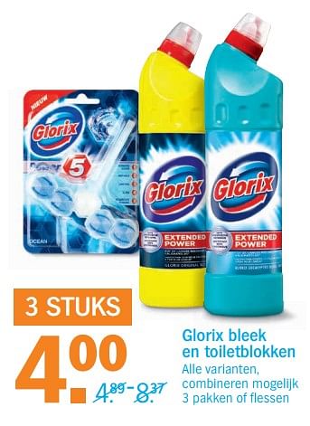 Aanbiedingen Glorix bleek en toiletblokken - Glorix - Geldig van 27/11/2017 tot 03/12/2017 bij Albert Heijn
