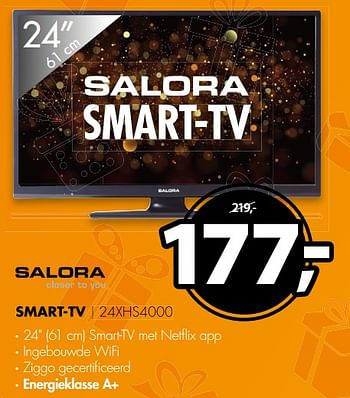 Aanbiedingen Salora smart-tv 24xhs4000 - Salora - Geldig van 26/11/2017 tot 03/12/2017 bij Expert