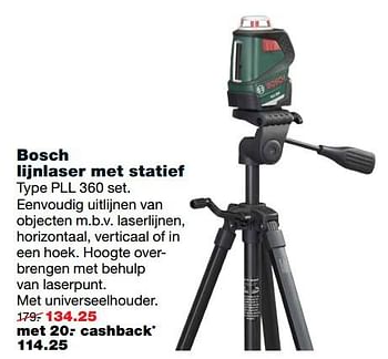 Aanbiedingen Bosch lijnlaser met statief pll 360 set - Bosch - Geldig van 27/11/2017 tot 03/12/2017 bij Praxis