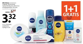 Aanbiedingen Nivea natural oil douche - Nivea - Geldig van 27/11/2017 tot 03/12/2017 bij Etos