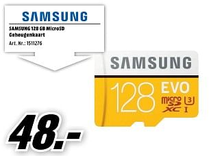 Aanbiedingen Samsung 128 gb microsd geheugenkaart - Samsung - Geldig van 27/11/2017 tot 03/12/2017 bij Media Markt