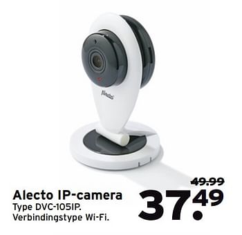 Aanbiedingen Alecto ip-camera type dvc-105ip - Alecto - Geldig van 27/11/2017 tot 03/12/2017 bij Gamma