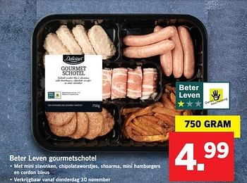Aanbiedingen Beter leven gourmetschotel - Delicieux - Geldig van 27/11/2017 tot 03/12/2017 bij Lidl