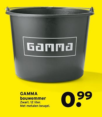 Aanbiedingen Gamma bouwemmer - Huismerk - Gamma - Geldig van 27/11/2017 tot 03/12/2017 bij Gamma
