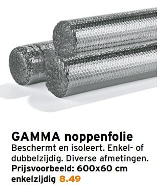Aanbiedingen Gamma noppenfolie 600x60 cm - Huismerk - Gamma - Geldig van 27/11/2017 tot 03/12/2017 bij Gamma