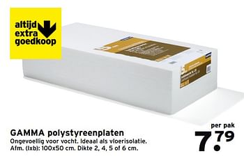 Aanbiedingen Gamma polystyreenplaten - Huismerk - Gamma - Geldig van 27/11/2017 tot 03/12/2017 bij Gamma