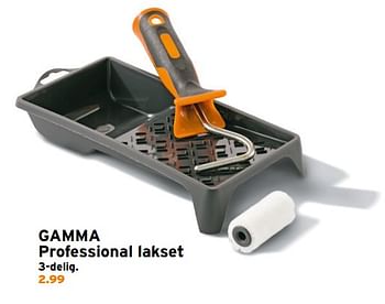 Aanbiedingen Gamma professional lakset 3-delig - Huismerk - Gamma - Geldig van 27/11/2017 tot 03/12/2017 bij Gamma