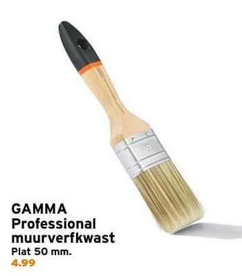 Aanbiedingen Gamma professional muurverfkwast - Huismerk - Gamma - Geldig van 27/11/2017 tot 03/12/2017 bij Gamma