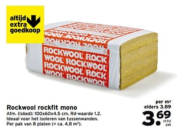 Aanbiedingen Rockwool rockfit mono - Rockwool - Geldig van 27/11/2017 tot 03/12/2017 bij Gamma