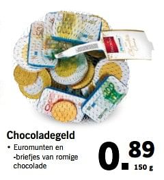 Aanbiedingen Chocoladegeld - Favorina - Geldig van 27/11/2017 tot 03/12/2017 bij Lidl