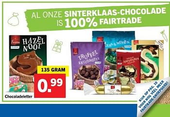 Aanbiedingen Chocoladeletter - Favorina - Geldig van 27/11/2017 tot 03/12/2017 bij Lidl