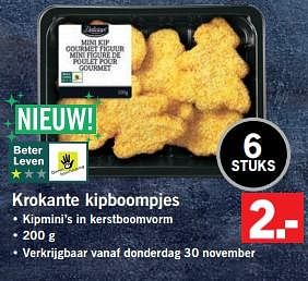 Aanbiedingen Krokante kipboompjes - Delicieux - Geldig van 27/11/2017 tot 03/12/2017 bij Lidl