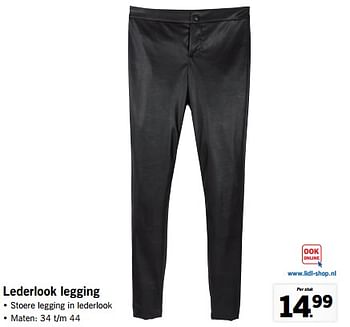 Aanbiedingen Lederlook legging - Esmara - Geldig van 27/11/2017 tot 03/12/2017 bij Lidl