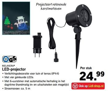 Aanbiedingen Melinera led-projector - Melinera - Geldig van 27/11/2017 tot 03/12/2017 bij Lidl