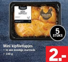 Aanbiedingen Mini kipfiletlapjes - Delicieux - Geldig van 27/11/2017 tot 03/12/2017 bij Lidl