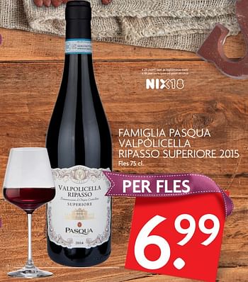 Aanbiedingen Famiglia pasqua valpolicella ripasso superiore 2015 - Rode wijnen - Geldig van 30/11/2017 tot 03/12/2017 bij Deka Markt