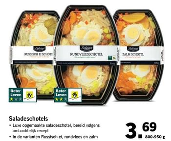 Aanbiedingen Saladeschotels - Delicieux - Geldig van 27/11/2017 tot 03/12/2017 bij Lidl