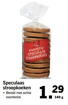 Aanbiedingen Speculaas stroopkoeken - Favorina - Geldig van 27/11/2017 tot 03/12/2017 bij Lidl