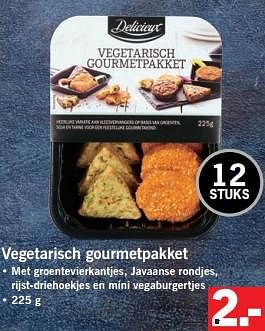 Aanbiedingen Vegetarisch gourmetpakket - Delicieux - Geldig van 27/11/2017 tot 03/12/2017 bij Lidl