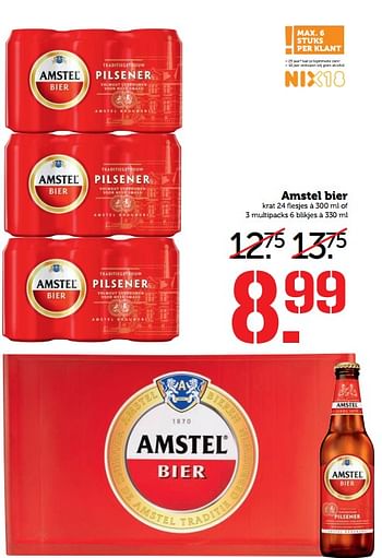Aanbiedingen Amstel bier - Amstel - Geldig van 27/11/2017 tot 03/12/2017 bij Coop
