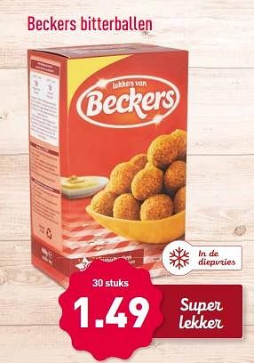 Aanbiedingen Beckers bitterballen - Beckers - Geldig van 27/11/2017 tot 03/12/2017 bij Aldi