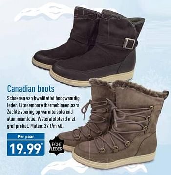 Aanbiedingen Canadian boots - Huismerk - Aldi - Geldig van 27/11/2017 tot 03/12/2017 bij Aldi