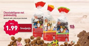 Aanbiedingen Chocoladefiguren met pralinévulling - Huismerk - Aldi - Geldig van 27/11/2017 tot 03/12/2017 bij Aldi