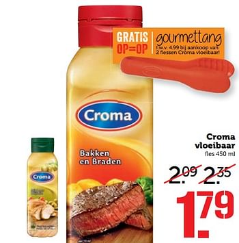 Aanbiedingen Croma vloeibaar - Croma - Geldig van 27/11/2017 tot 03/12/2017 bij Coop