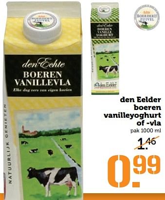 Aanbiedingen Den eelder boeren vanilleyoghurt of -vla - Den Eelder - Geldig van 27/11/2017 tot 03/12/2017 bij Coop
