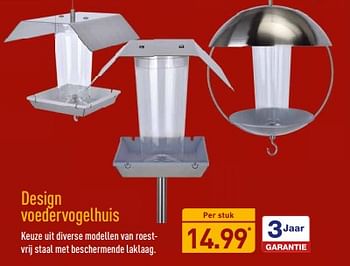 Aanbiedingen Design voedervogelhuis - Design - Geldig van 27/11/2017 tot 03/12/2017 bij Aldi