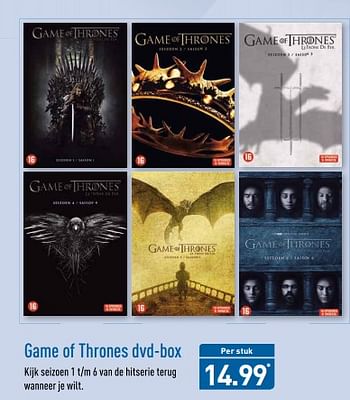 Aanbiedingen Game of thrones dvd-box - Huismerk - Aldi - Geldig van 27/11/2017 tot 03/12/2017 bij Aldi