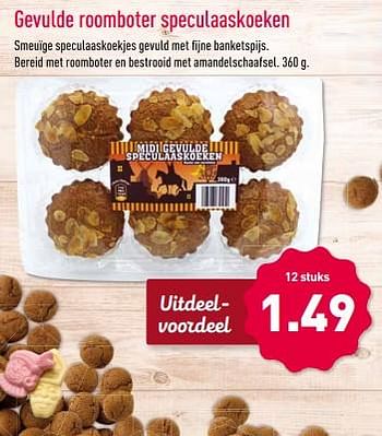 Aanbiedingen Gevulde roomboter speculaaskoeken - Huismerk - Aldi - Geldig van 27/11/2017 tot 03/12/2017 bij Aldi