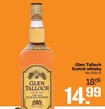 Aanbiedingen Glen talloch scotch whisky - Glen Talloch - Geldig van 27/11/2017 tot 03/12/2017 bij Coop