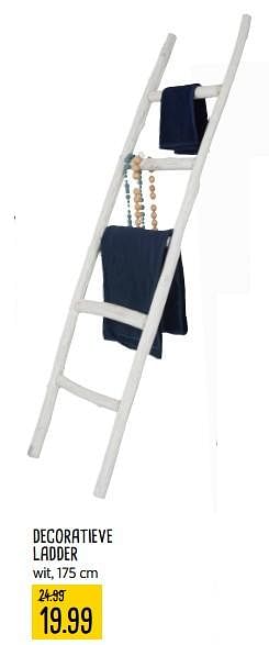 Aanbiedingen Decoratieve ladder - Huismerk - Xenos - Geldig van 26/11/2017 tot 24/12/2017 bij Xenos