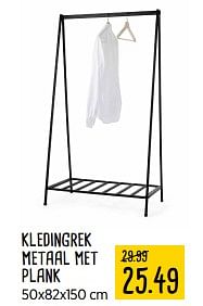 Aanbiedingen Kledingrek metaal met plank - Huismerk - Xenos - Geldig van 26/11/2017 tot 24/12/2017 bij Xenos