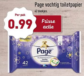 Aanbiedingen Page vochtig toiletpapier - Page - Geldig van 27/11/2017 tot 03/12/2017 bij Aldi