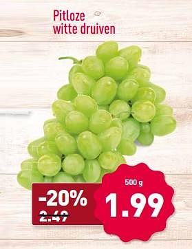 Aanbiedingen Pitloze witte druiven - Huismerk - Aldi - Geldig van 27/11/2017 tot 03/12/2017 bij Aldi