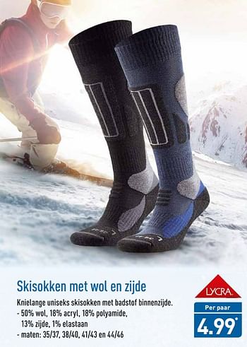 Aanbiedingen Skisokken met wol en zijde - Huismerk - Aldi - Geldig van 27/11/2017 tot 03/12/2017 bij Aldi