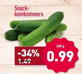 Aanbiedingen Snackkomkommers - Huismerk - Aldi - Geldig van 27/11/2017 tot 03/12/2017 bij Aldi