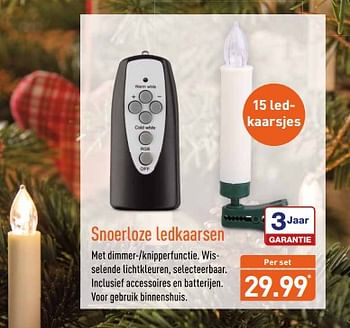 Aanbiedingen Snoerloze ledkaarsen - Huismerk - Aldi - Geldig van 27/11/2017 tot 03/12/2017 bij Aldi