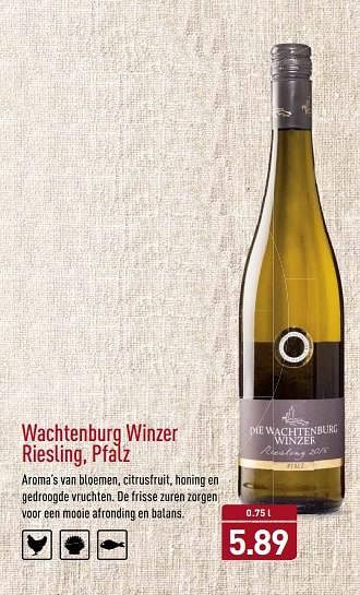 Aanbiedingen Wachtenburg winzer riesling, pfalz - Witte wijnen - Geldig van 27/11/2017 tot 03/12/2017 bij Aldi