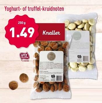 Aanbiedingen Yoghurt- of truffel-kruidnoten - Huismerk - Aldi - Geldig van 27/11/2017 tot 03/12/2017 bij Aldi