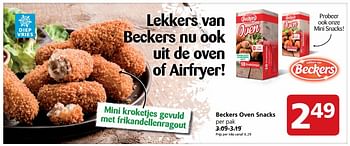 Aanbiedingen Beckers oven snacks - Beckers - Geldig van 27/11/2017 tot 03/12/2017 bij Jan Linders