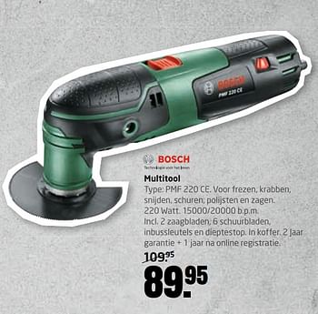 Aanbiedingen Bosch multitool pmf 220 ce - Bosch - Geldig van 27/11/2017 tot 10/12/2017 bij Formido