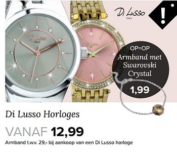 Aanbiedingen Di lusso horloges - Di Lusso - Geldig van 27/11/2017 tot 10/12/2017 bij Kijkshop